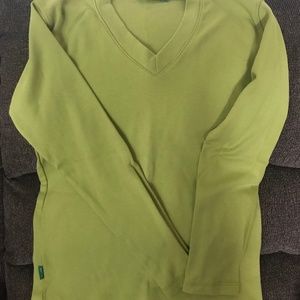 Green Tea color V neck t shirt